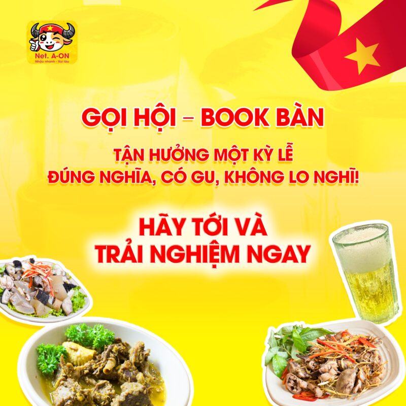 Set hotline đặt món nhậu được chuẩn bị sẵn, chỉ cần mở ra là nhậu.